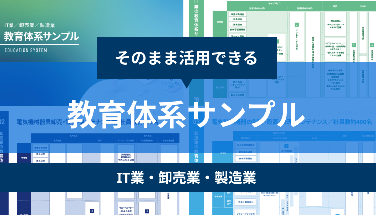 貴社に合った「教育体系」がすぐに作れる！　　　教育体系　無料サンプル