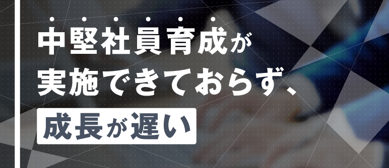 中堅社員育成が実施できておらず、成長が遅い｜教育の空洞化