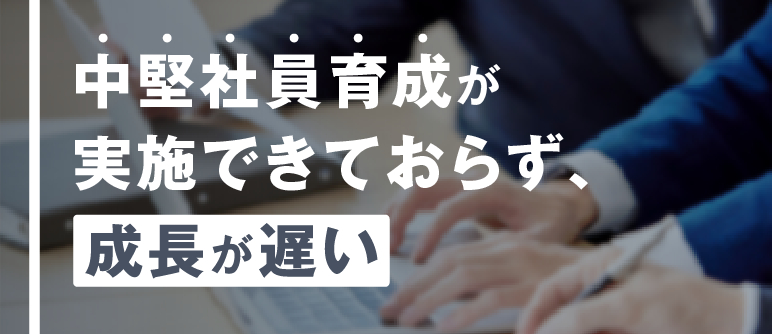 中堅社員育成が実施できておらず、成長が遅い|教育の空洞化