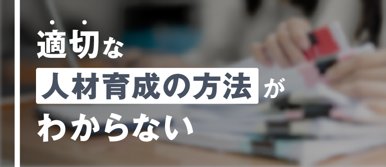 適切な人材育成の方法がわからない|アセスメント