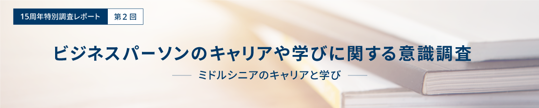 ビジネスパーソンのキャリアや学びに関する 意識調査