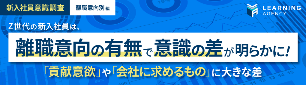 【新入社員意識調査（離職意向別編）】Z世代新入社員、離職意向の有無で意識の差が明らかに。「貢献意欲」や「会社に求めるもの」に大きな差