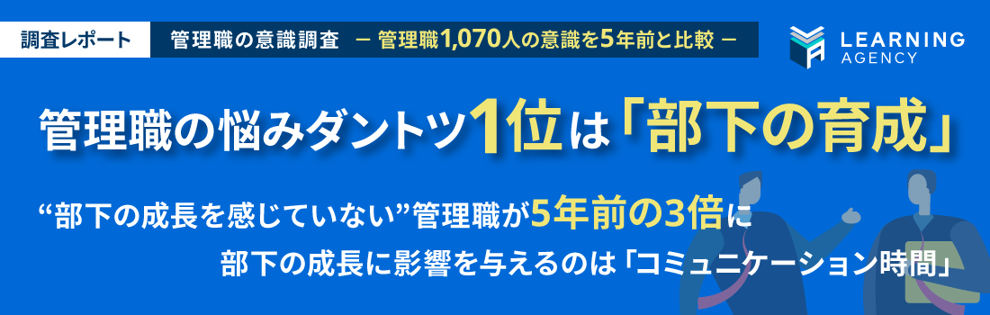 【管理職1,070人の意識調査】管理職の悩みダントツ1位は「部下の育成」／