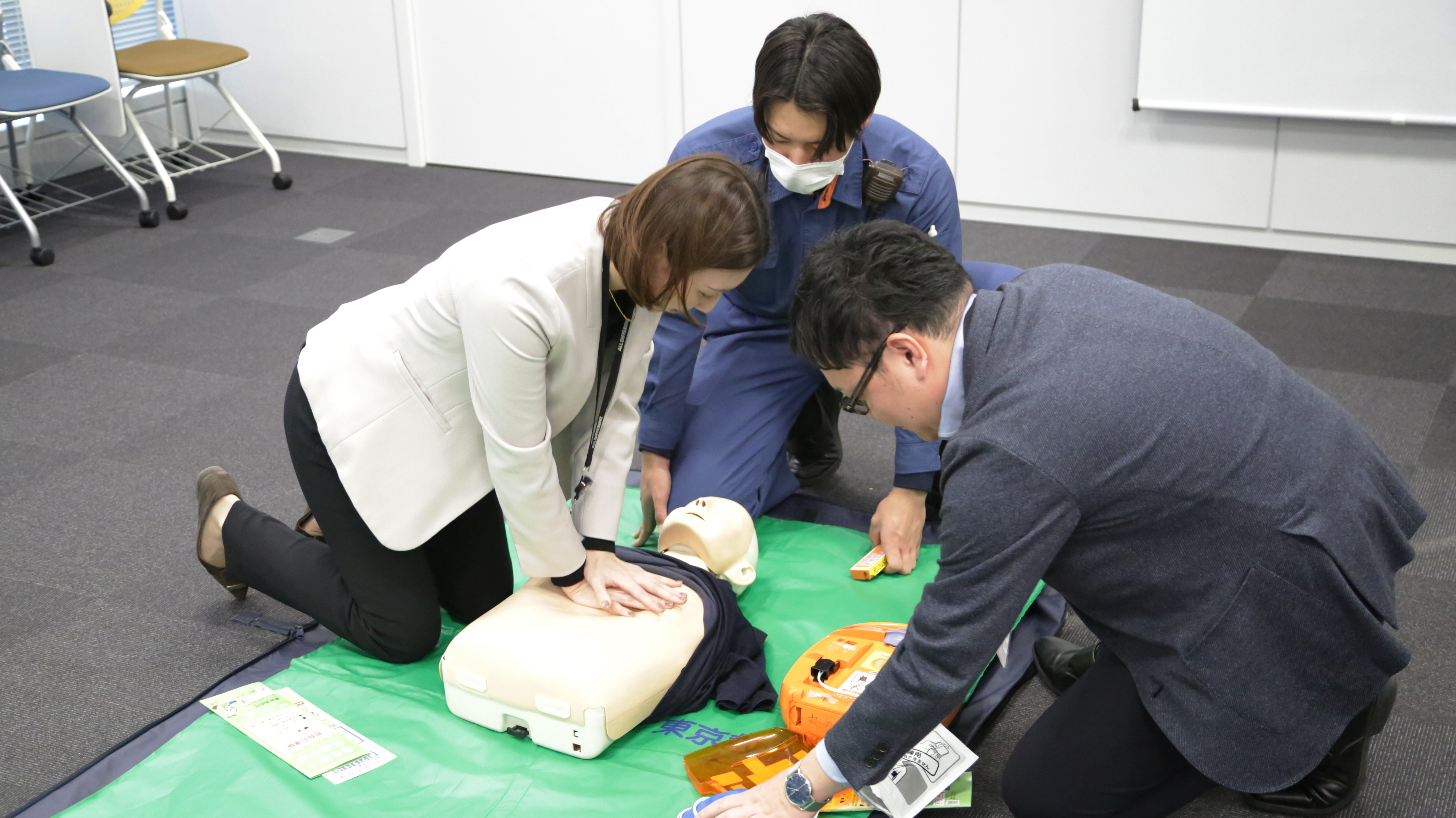 ▲AED講習の様子